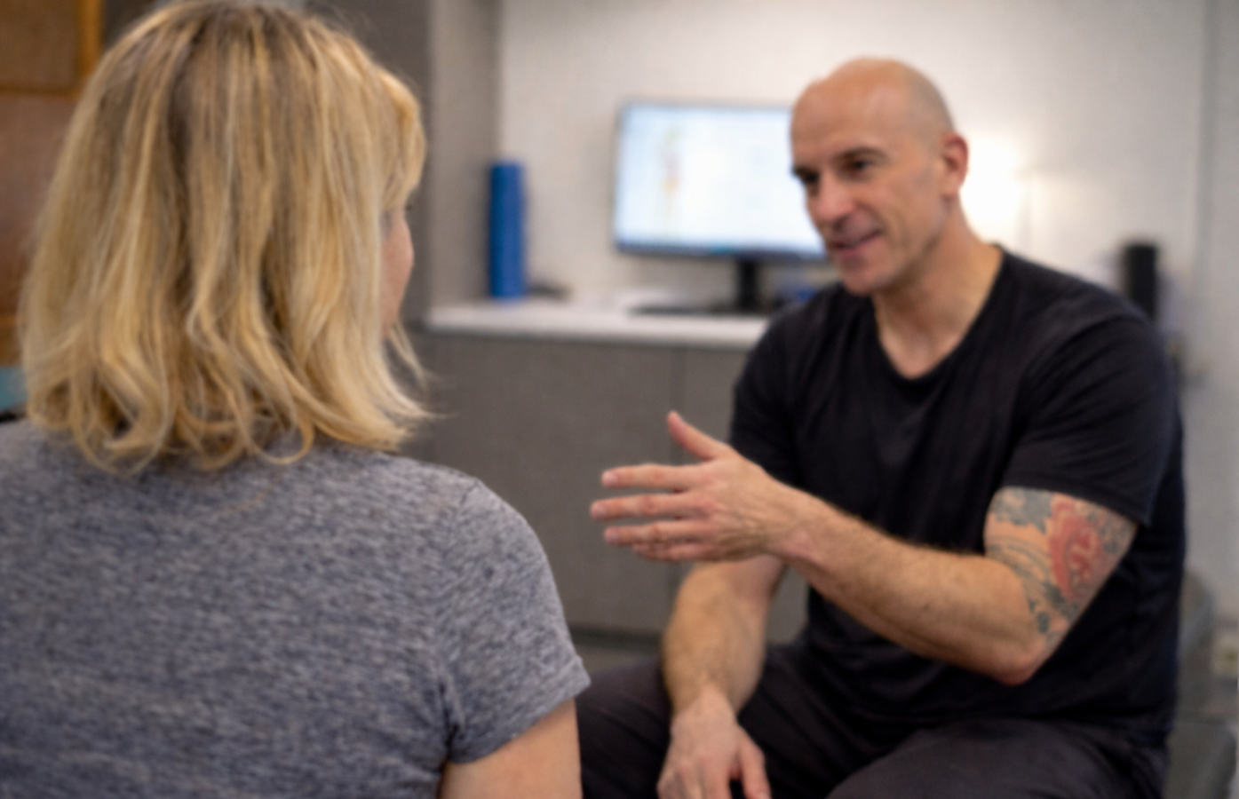 kvinna har samtal med optimum mind coach