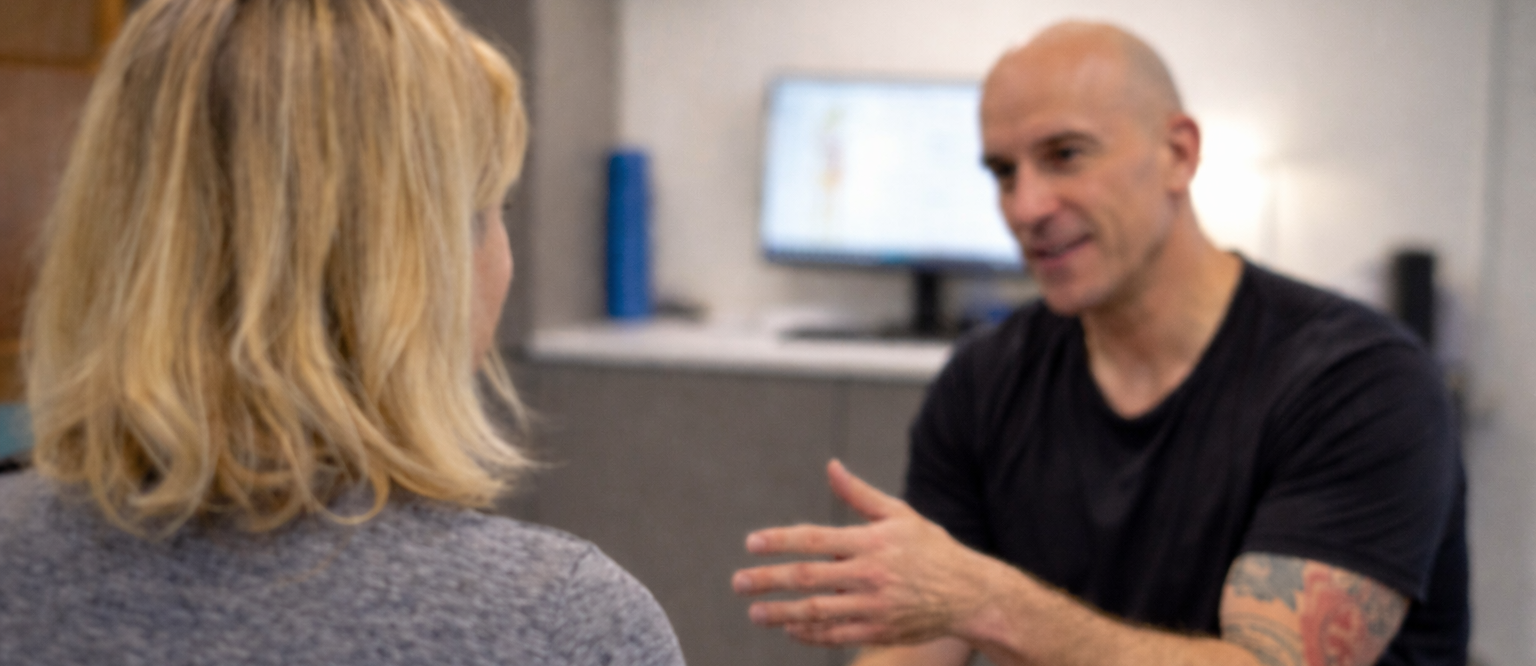 kvinna har samtal med optimum mind coach