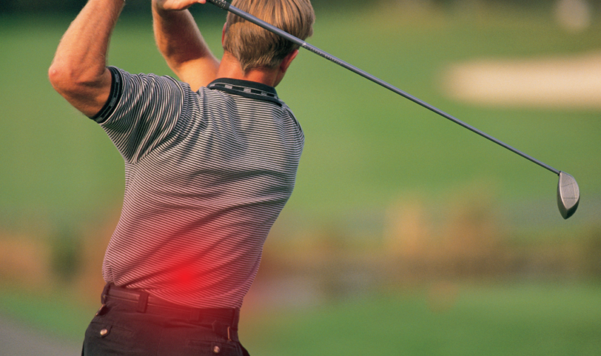 ryggvärk hos golfspelare