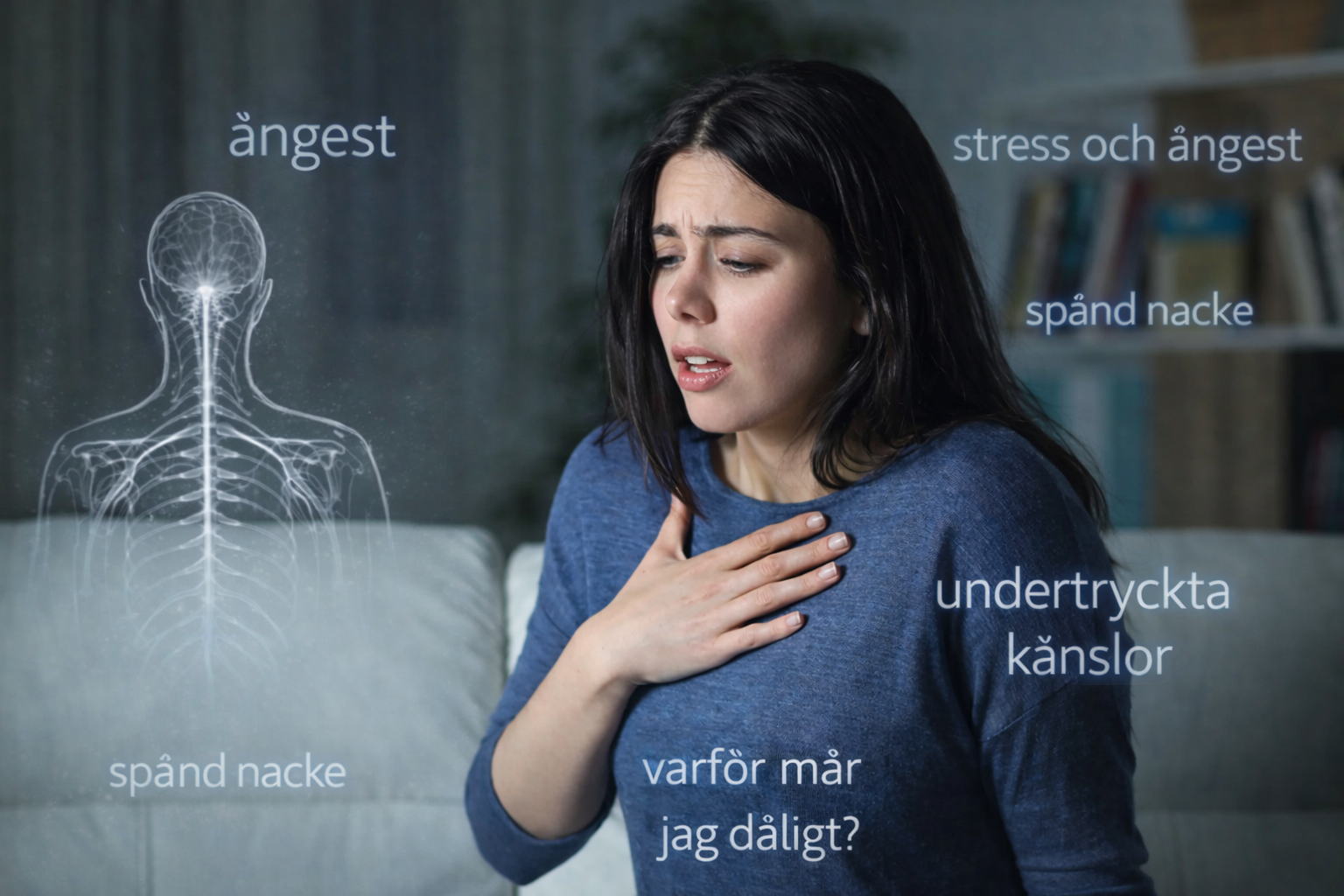 Varför mår jag dåligt? Ångest, stress och kroppsliga symptom 19 kvinna undrar varför mår jag dåligt?